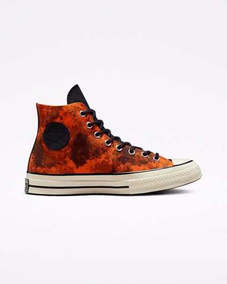 Tenis Converse Chuck 70 GORE-TEX® Cano Alto Masculino Laranja Pretas | PT X0305P1